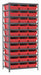 Steel Shelving 24x36x79 W/30 Bins Blue