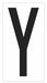 Vinyl WarehouseLetterLabel Y 3-1/2 PK50