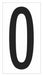 NumberLabel Vinyl 4inH 2-1/8inW PK50