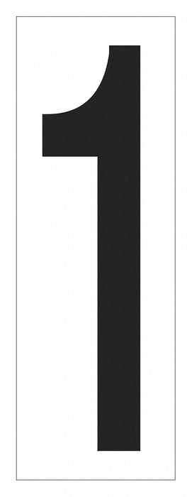 NumberLabel Vinyl 4inH 2-1/8inW PK50