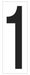 NumberLabel Vinyl 4inH 2-1/8inW PK50