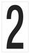 NumberLabel Vinyl 4inH 2-1/8inW PK50