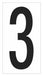 NumberLabel Vinyl 4inH 2-1/8inW PK50