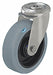 Bolt-Hole Caster 4 7/8 dia Swivel Rubber