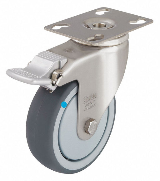 Plate Caster Swivel Rubber 5 3/8 H