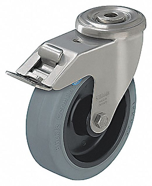 Bolt-Hole Caster 4 7/8 dia Swivel Rubber