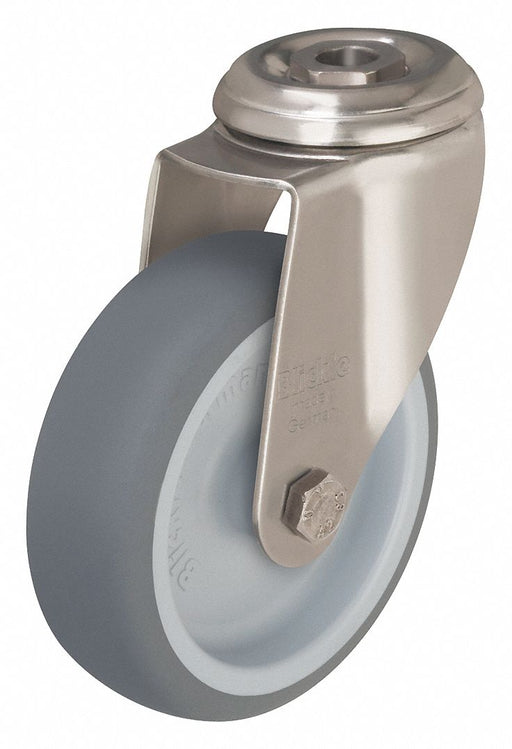 Bolt-Hole Caster 4 7/8 dia Swivel Rubber