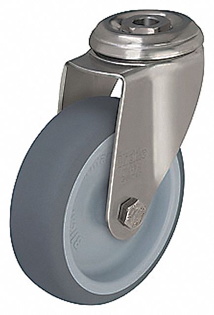 Bolt-Hole Caster 3 7/8 dia Swivel Rubber