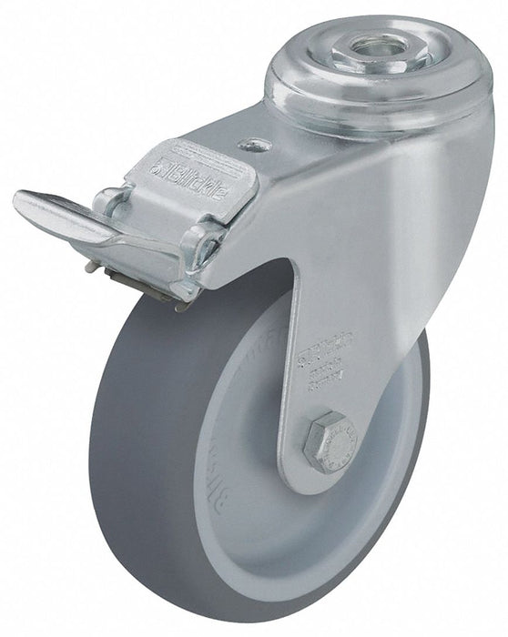 Bolt-Hole Caster 3 7/8 dia Swivel Rubber