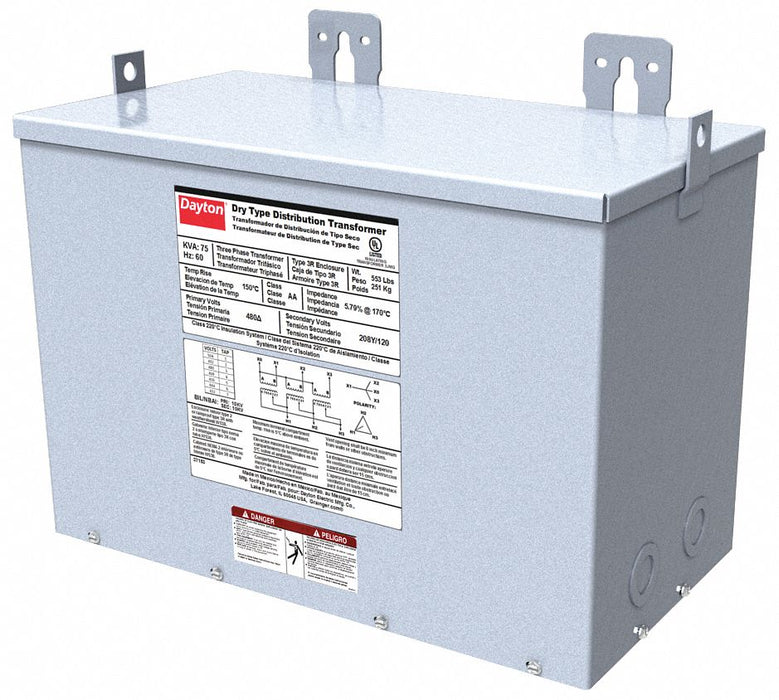 Three Phase Transformer 6kVA 480V