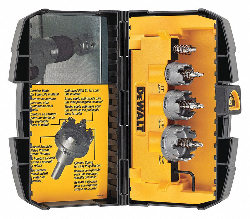 Hole Saw Kit Saw Range 3/4 to 4-3/4 