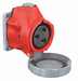 Pin and Sleeve Receptacle 480VAC Red