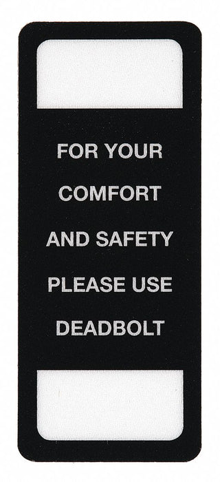 Security Label 2 15/16inx1.25 in Acrylic