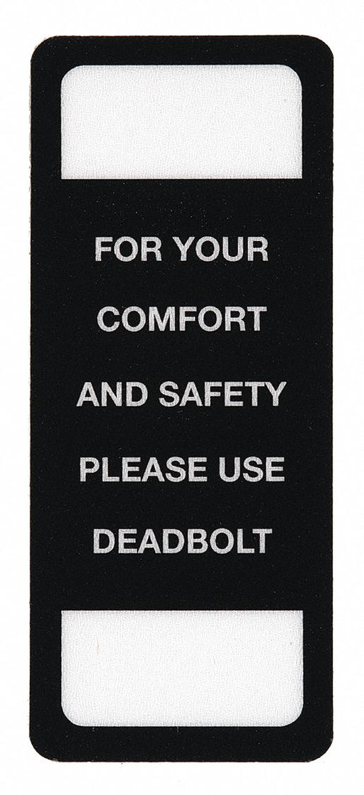Security Label 2 15/16inx1.25 in Acrylic