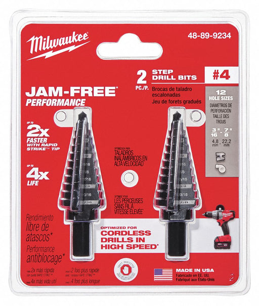 Drill Bit Set 3/16 /7/8 Bit Sizes PK2