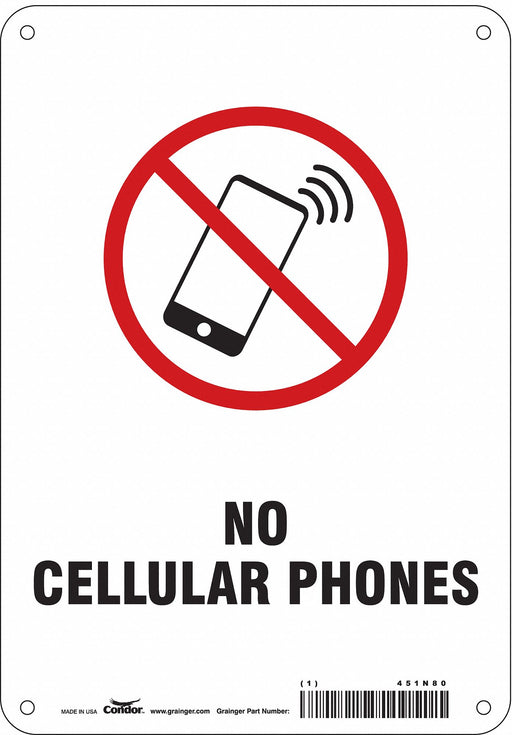 Safety Sign 10 in x 7 in Aluminum