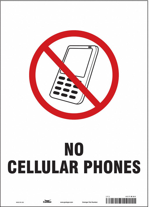 Safety Sign 14 in x 10 in Vinyl