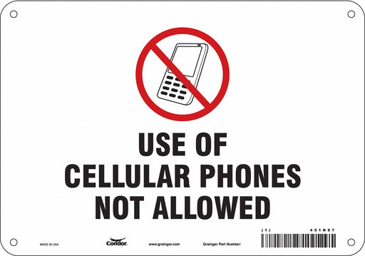 Safety Sign 7 in x 10 in Aluminum
