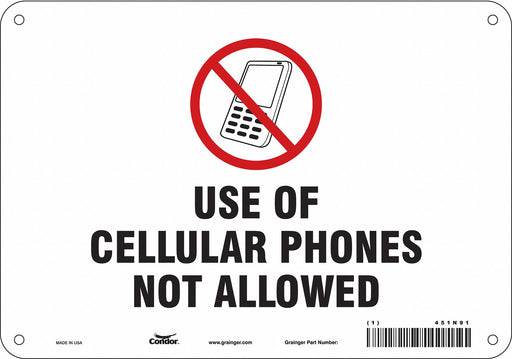 Safety Sign 7 in x 10 in Polyethylene