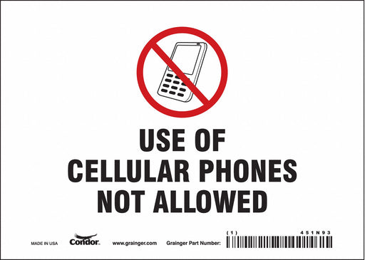 Safety Sign 5 in x 7 in Vinyl