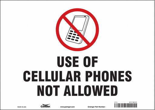 Safety Sign 10 in x 14 in Vinyl