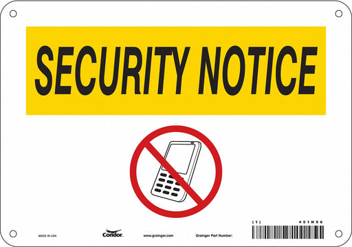 Safety Sign 7 in x 10 in Aluminum