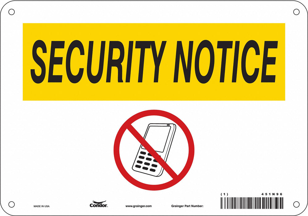 Safety Sign 7 in x 10 in Aluminum