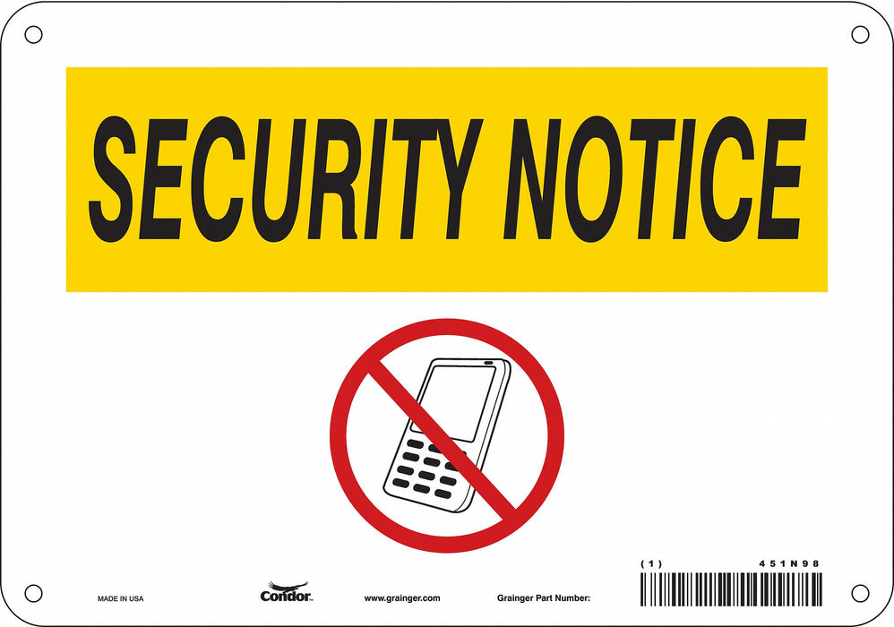Safety Sign 7 in x 10 in Polyethylene
