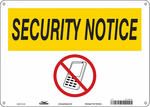 Safety Sign 10 in x 14 in Polyethylene