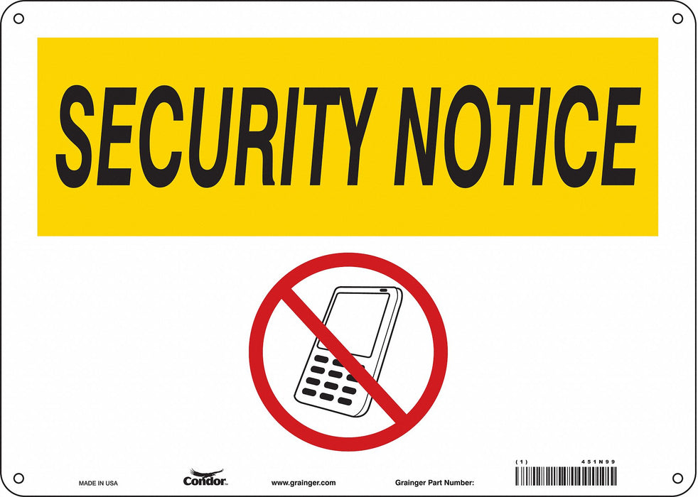 Safety Sign 10 in x 14 in Polyethylene