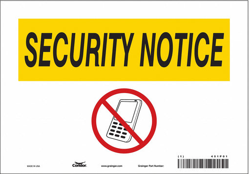 Safety Sign 7 in x 10 in Vinyl