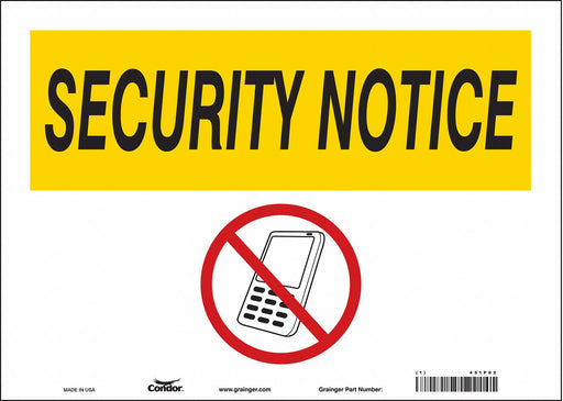Safety Sign 10 in x 14 in Vinyl