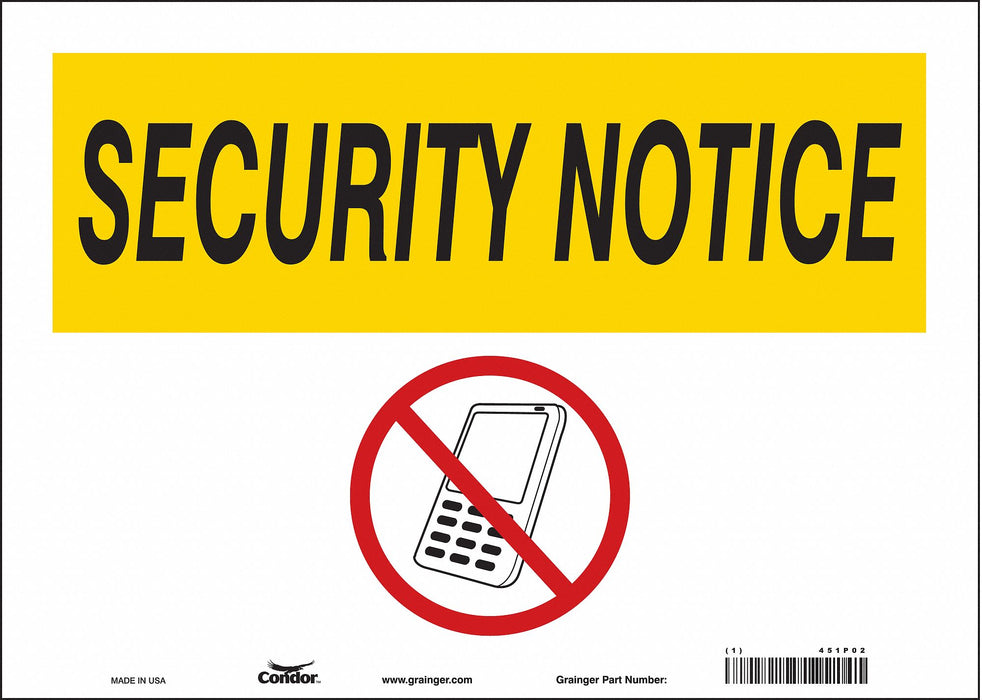 Safety Sign 10 in x 14 in Vinyl