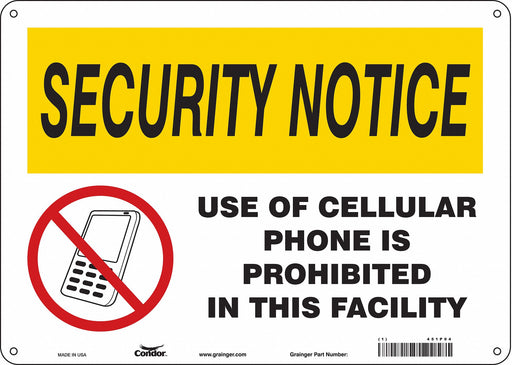 Safety Sign 10 in x 14 in Aluminum