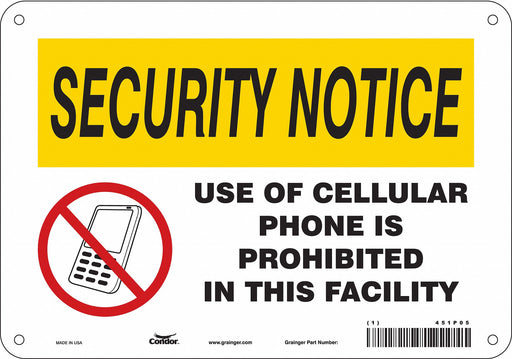 Safety Sign 7 in x 10 in Polyethylene