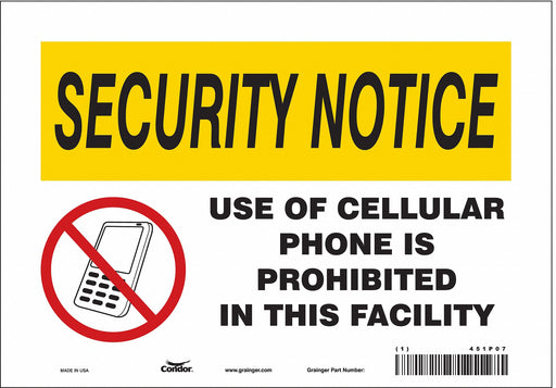 Safety Sign 7 in x 10 in Vinyl