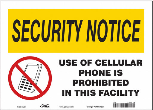 Safety Sign 10 in x 14 in Vinyl