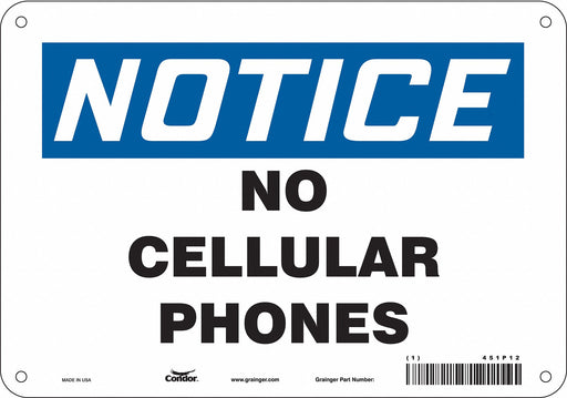 Safety Sign 7 in x 10 in Polyethylene