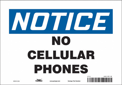 Safety Sign 7 in x 10 in Vinyl