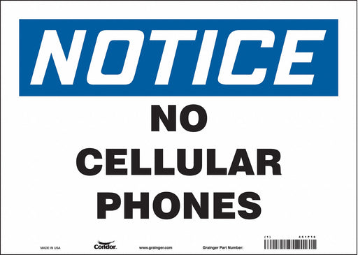 Safety Sign 10 in x 14 in Vinyl