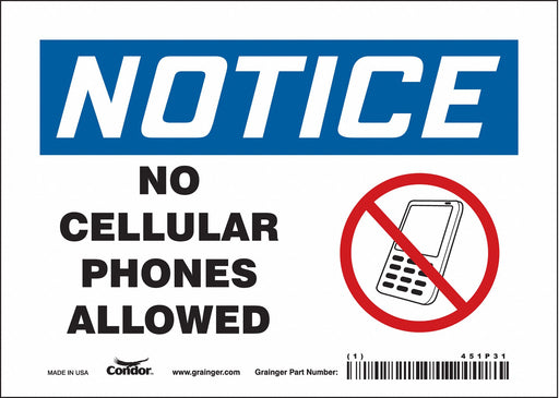 Safety Sign 5 in x 7 in Vinyl
