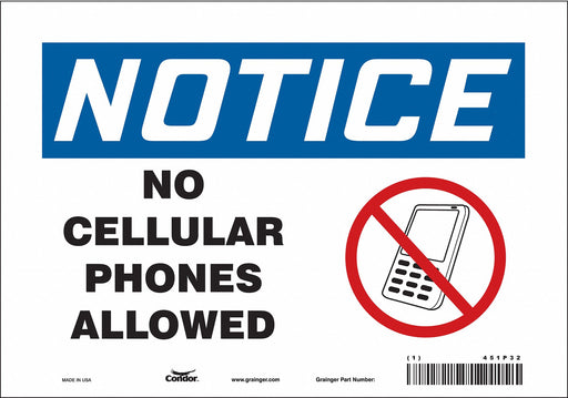 Safety Sign 7 in x 10 in Vinyl