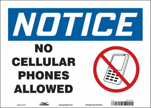 Safety Sign 10 in x 14 in Vinyl