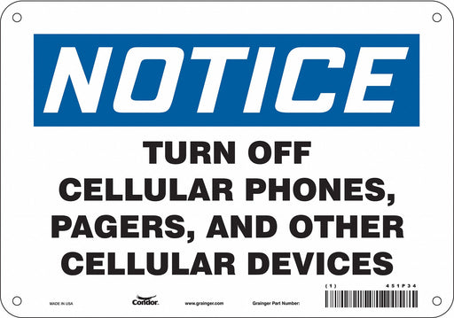Safety Sign 7 in x 10 in Aluminum