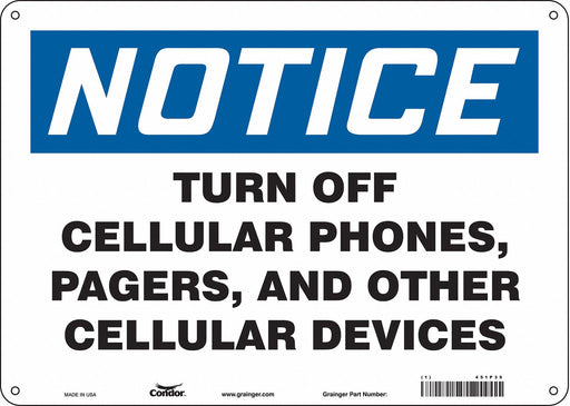 Safety Sign 10 in x 14 in Aluminum