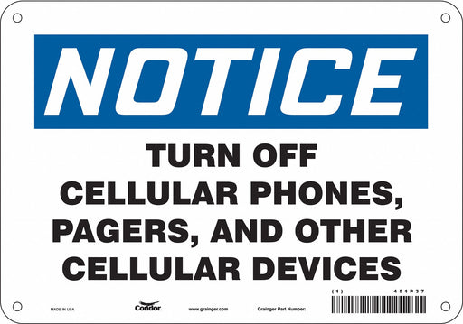 Safety Sign 7 in x 10 in Polyethylene