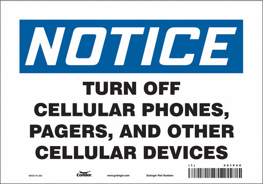 Safety Sign 7 in x 10 in Vinyl