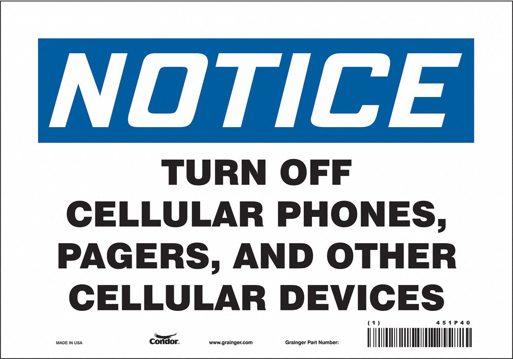 Safety Sign 7 in x 10 in Vinyl