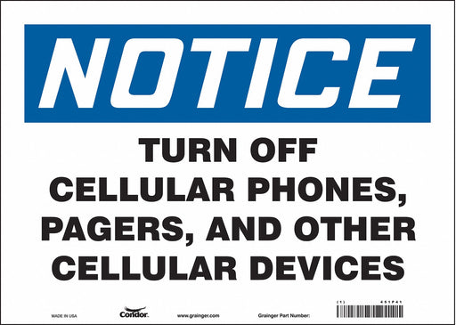 Safety Sign 10 in x 14 in Vinyl