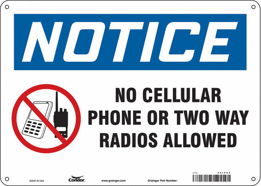 Safety Sign 10 in x 14 in Aluminum